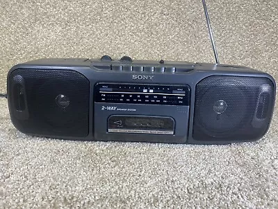 Sony CFS-200 Stereo FM/AM Radio Cassette Recorder Vintage Boombox (no CD) • $19.95