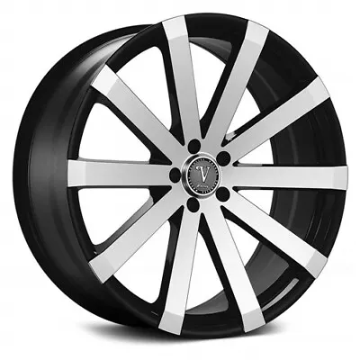 SET OF FOUR VELOCITY WHEELS VW12M 20x8.5 5x114.3 +35 BLACK MACHINE • $1058.48