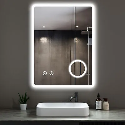 Bluetooth Bathroom Mirror LED Light Shaver Socket Demister Magnifying Make Up • £99.99