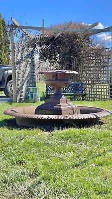 Antique Cast Iron Garden Urn Fountain - Kramer Brothers Foundry Brothers • $10000