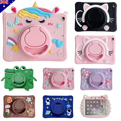 For Samsung Galaxy Tab A A7 A8 S6 Lite Kids Shockproof Rotate Case Cover W/Strap • $19.19