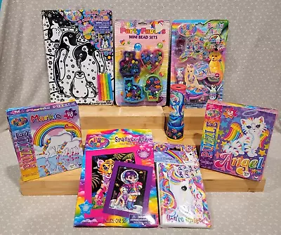 VTG Lisa Frank Puzzle Birthday Party Favor Cards Mini Beads Kit Kaleidoscope Lot • $99.99