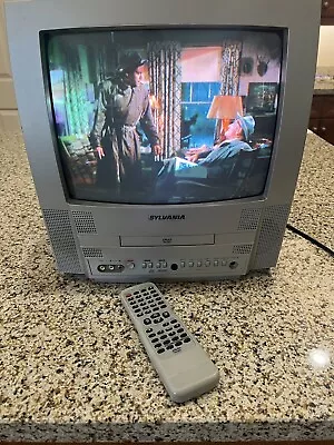 Sylvania 6513DF 13  Color CRT TV/DVD Player With Remote Retro Gaming WORKS 🚨 • $99.99