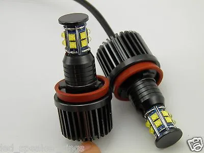 BMW 120W 6000K CREE H8 LED Angel Eyes Halo Ring Marker Light Bulbs Xenon White • $72.99