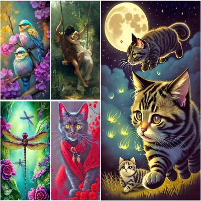 $146.28 • Buy Large 5D Diamond Painting Angel Wings Cat Full Drill Cross Stitch Embroidery DIY