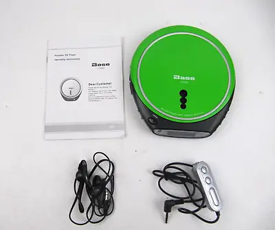 Base CD Player Portable Silver Green CD830 Battery Operated Vintage Retro RARE • $152.95