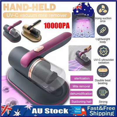 10000kpa Handheld Mite Remover Home Bed Mattress Vacuum Sofa Cleaner USB UV-C AU • $49.99