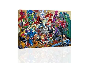 DC Vs Marvel VI  - CANVAS OR PRINT WALL ART • $99