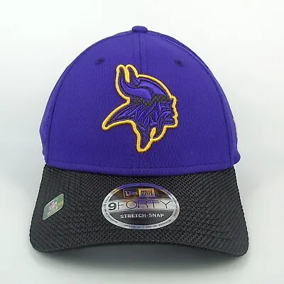New Era Cap NFL Minnesota Vikings Football Sideline Road 9FORTY Snapback Hat • £25.50