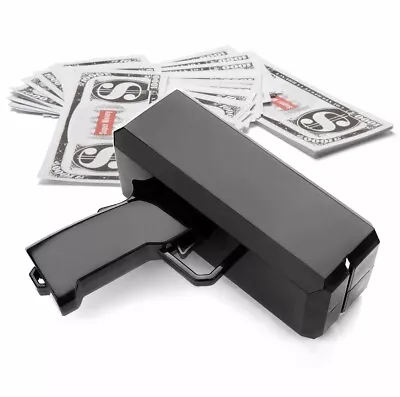 Make It Rain Money Machine Cash Gun Shooter Shoot Out 100pcs Replica Bills BLACK • $18.99