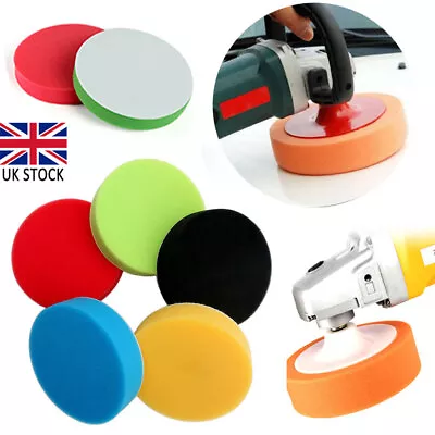 5pcs 180mm Car Polisher 7 Inch Sponge Waxing Buffing Compound Pads Polishing Set • £10.44