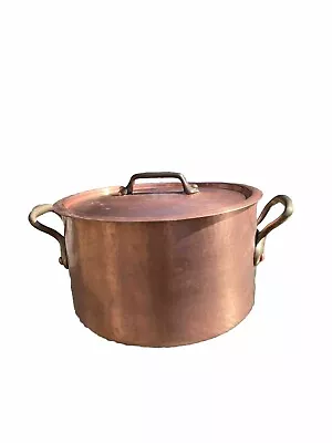 Dean & Deluca France Hammered Copper Pot Stew Soup Dutch Oven 3mm 6QT Mauviel • $246