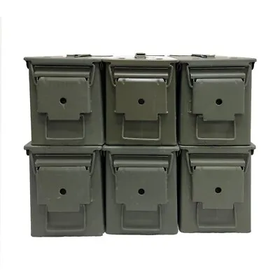 Ammo Can M2A1 Aka 50 Cal Can Grade 1 US Military Surplus 6 Pack • $103.50