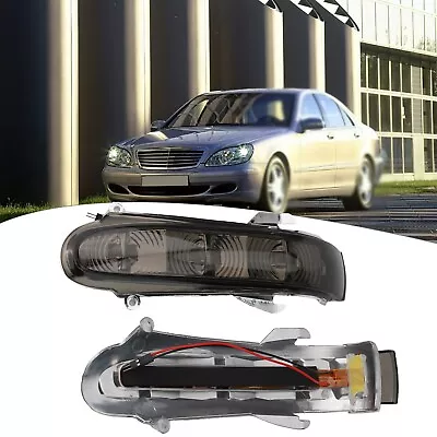 For Mercedes For Benz W220 S320 LED Side Mirror Turn Signal Light Grey 1 Pair • $32.37