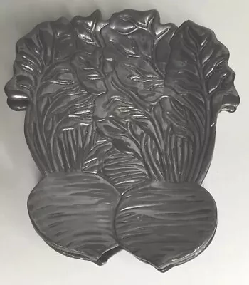 Fitz And Floyd Turnip Snack Trays Pewter Christmas Thanksgiving • $20