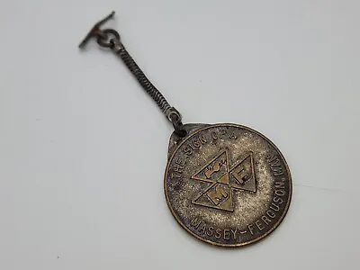 Vintage The Sign Of A Massey Ferguson Man Watch Fob Medal Keychain MF Tractor • $29.99