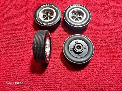 1:18 Diecast Set Of 4' Goodyear Wide Tread* F70-14 Tires Wheels W/Backs • $34.95