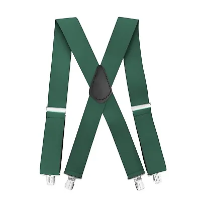 Jackster Suspenders X-back Adjustable With Strong Jumbo Clips 2  Wide • $19.99