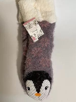 Woman's Lurex Critter Slipper Sock Size S/M 6-7.5 • $13.99