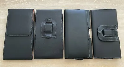 For Optus X Sight 2 X Delight Pro Go Black Leather Belt Clip Holster Case Pouch • $15.98