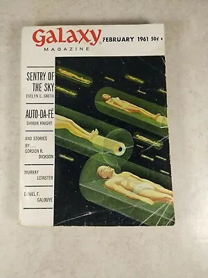 Galaxy Science Fiction Feb 1961 Damon Knight Murray Leinster Gordon Dickson + • £4.01