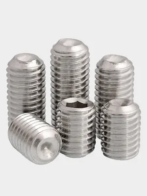 M2 M3 M4 M5 M6 304 Stainless Steel Grub Screws Allen Socket Set Screw Cup Point • $4.27