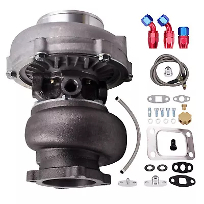 GT30 GT3037 GT3076 Turbo Turbocharger + Oil Return Feed Line Kit A/R .60 .82 • $353.85