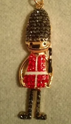 £3.29 • Buy UK Queens Guard Soldier Sparkly Cute Bag Charm Keyring Gift Souvenir 6056 