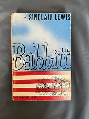 Babbitt By Sinclair Lewis-Modern Library 1st Edition 1942-Very Fine Copy • $24.95