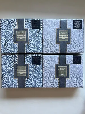 William Morris Queen / King Sheet Set WILLOW BOUGH INDIGO / DOVE GREY Pakistan • $94.94