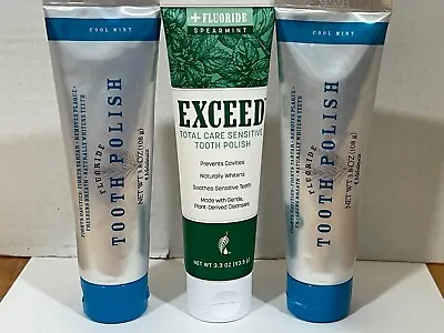 Lot Of 2 Melaleuca Tooth Polish 3.8 Oz  & 1 Exceed Tooth Polish 3.3 Oz. • $33