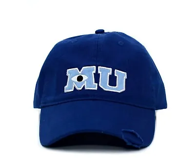 MU Applique Hat Monster Cap University Adult One-Size Royal Blue Distress • $17.95