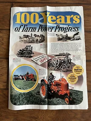 1942 J.I Case 100th Anniversary Poster Display Tractor DC SC VC D C Color Scarce • $28.95