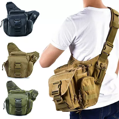 Men Outdoor Tactical Sling Bag Military Crossbody Pack Chest Shoulder Backpack • $11.99