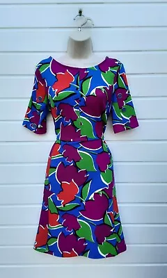  Aline Dressbright Floralsmartcasual60's70's80'svintage Stylesize 10nwt • £6.99