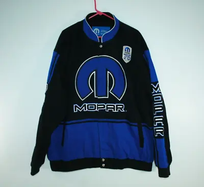 JH Design Mopar Racing 75th Anniversary Embroidered Jacket Black Blue Size 3XL • $129.99