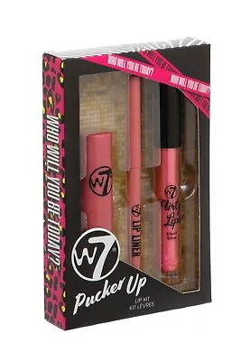 W7 Pucker Up Lip KIT LIPSTICK LIP LINER LIP GLOSS GIFT PRESENT MAKE UP GIRLS  • £7.99