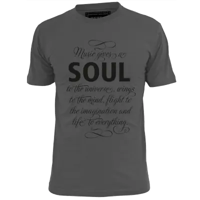 Mens Music Gives Soul To The Universe (v2)T Shirt James Brown Marvin Gaye Motown • £9.99