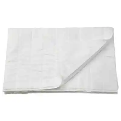 IKEA Luddros Mattress Protector Single Poly Cotton White Quilted High Quality • £15.99