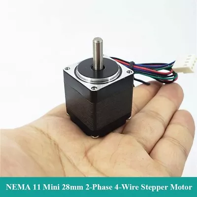 NEMA 11 1.8 Degree Mini 28mm Hybrid Stepper Motor 2-Phase 4-Wire Stepping Motor • $8.99