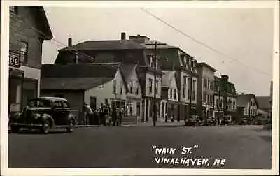 Vinalhaven ME Main St. C1940s Real Photo Postcard • $12.25