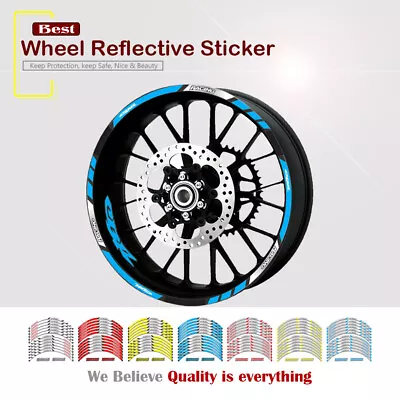 £15.97 • Buy Wheel Rim Stripes Tape Decals Stickers Bike For Honda Cbr 300r 500r 600rr 1000rr