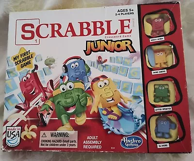 Hasbro Scrabble Junior With 4 Tile Tokens Double Sided Gameboard 2014 • £4.82