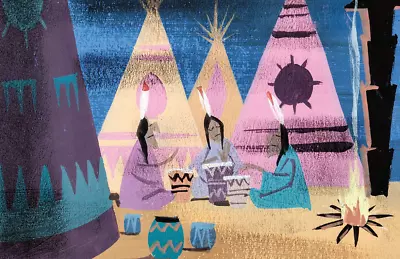 Mary Blair Peter Pan Indian Village Teepees Concept Art Disney Poster • $29.99