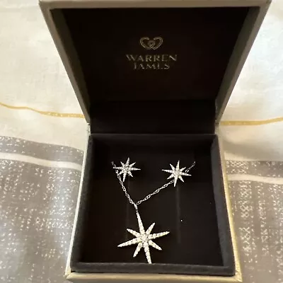 Brand New Silver Warren James Star Necklace And Earring Set • £40