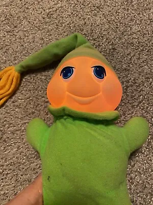 Vintage Hasbro 1982 Glow Worm Plush Toy Working Tested Light Bulb Green Cap • $29.99