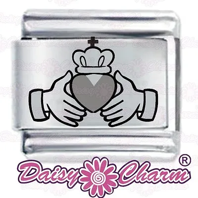 £4.21 • Buy Daisy Charms - CLADDAGH HEART * Friendship Fits Italian Modular Charm Bracelets