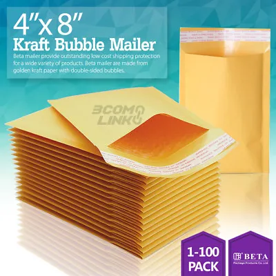 4x8 (4x7) Kraft Self Seal Bubble Mailer Padded Envelope #000 2550100500 • $5.20