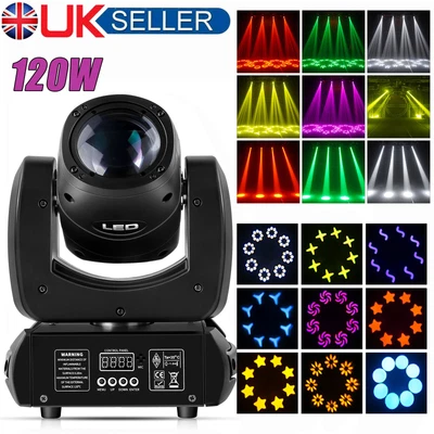 £89.99 • Buy Moving Head Lights-120W LED RGBW Gobo Beam Stage Spot Lighting DJ Disco Show DMX