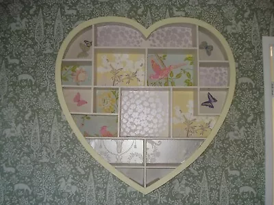 Large Heart Shaped Wall Shelf  With Farrow & Ball Paint & Laura Ashley Wallpaper • £8.99